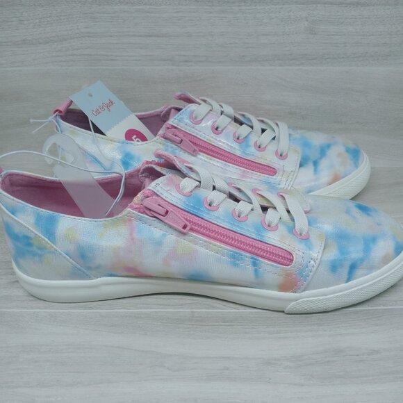 Cat & Jack Big Kids Girls' Lucian Two Zip Casual Sneakers Size 5 - Picture 4 of 10